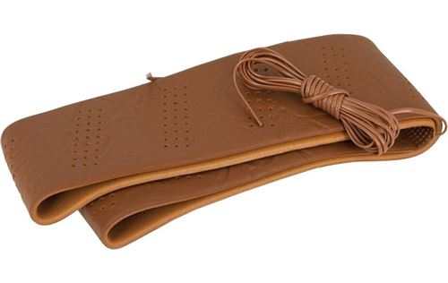 AutoStyle housse de direction avec dentelle universelle en similicuir marron 3-5 cm
