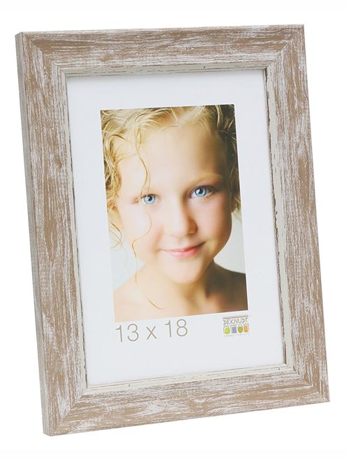 Deknudt Cadres Photo, Résine, Beige, 13 x18 cm