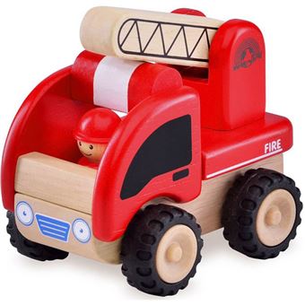 Camion De Pompier En Bois Pour Bebe Garage Achat Prix Fnac