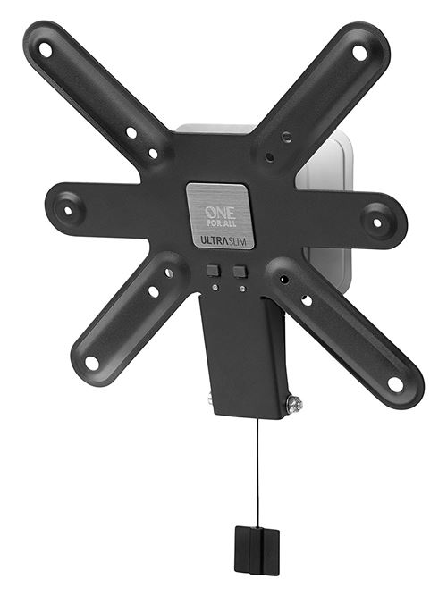 Support plat Ultra Slim de One For All, inclinable à 15° - Fixation murale - Écrans de 13 à 42 pouces - Tous types de téléviseurs - Noir - WM6221