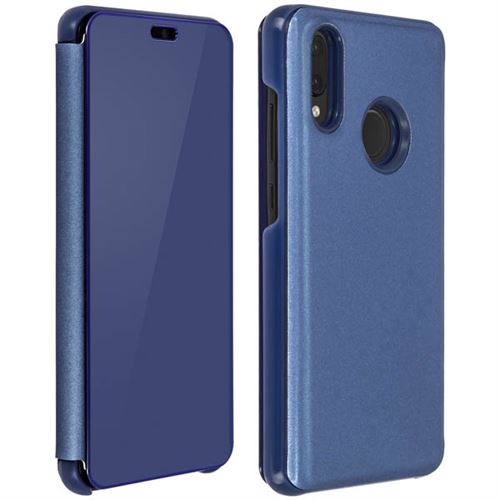 Etui en pu surface du miroir bleu bébé pour votre huawei p20 lite-nova 3e
