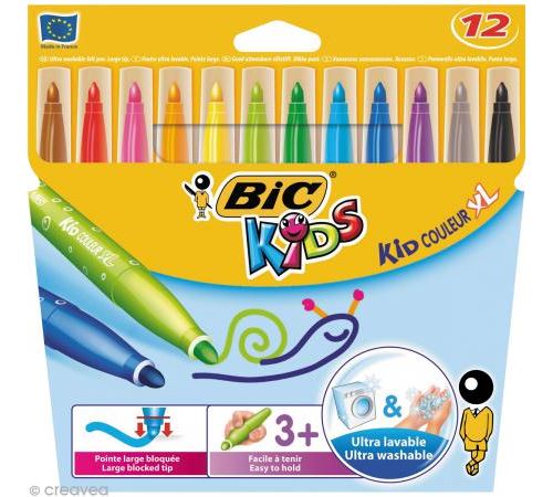 BIC P/12 FEUT KID COULEUR BABY ASS