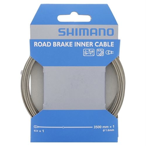 Câble De Frein Intérieur Shimano Acier Inox, 1.6mm X 3500mm Pour Vélo Route, Neuf