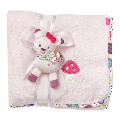 Fehn couverture câline cerf rose 100 cm