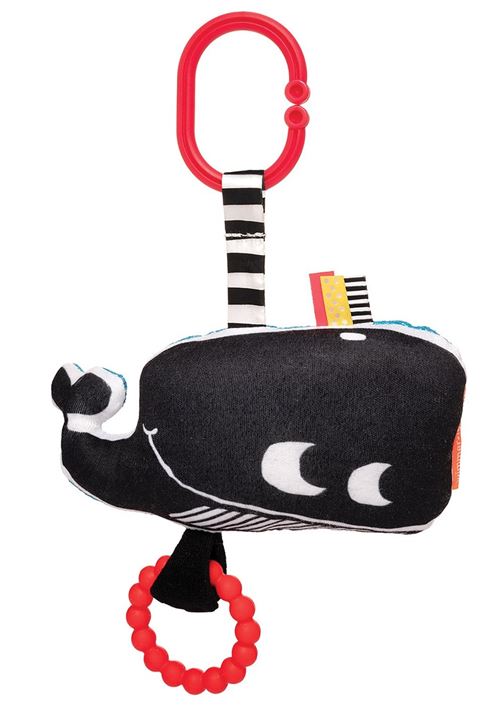 Manhattan Toy figure suspendue Baleine Wimmer-Ferguson 10 cm textile noir