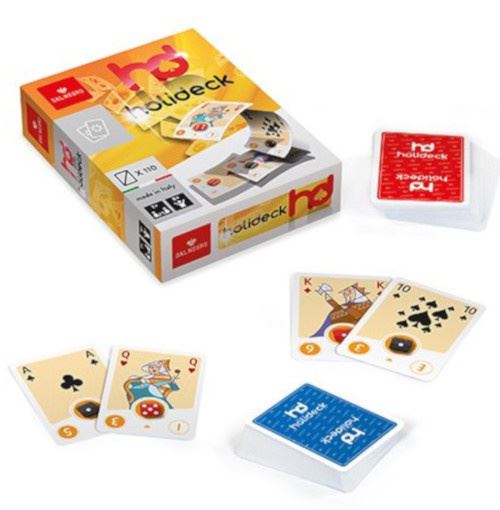 Dal Negro jeux de cartes Holideck 6,3 x 8,8 cm carton jaune 110 pièces