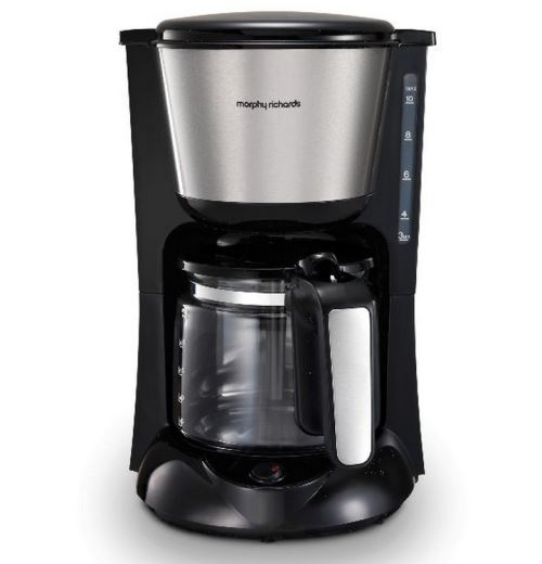 cafetière 12 tasses 1000w inox/noir - m162751ee