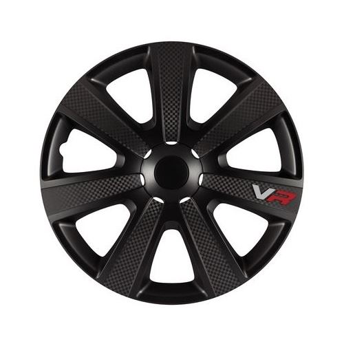 Car Plus VR 16 pouces ABS enjoliveur noir jeu de 4