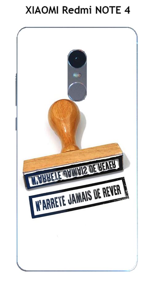Coque XIAOMI Redmi NOTE 4 design Tampon N'arrete jamais