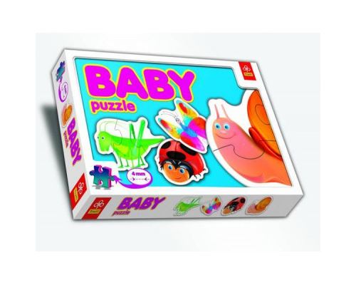 Puzzle 2 Pièces : 4 mini Puzzles forme : Nos petits amis du jardin, Trefl