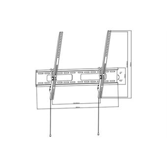 Support mural inclinable Inotek XXL 42100 pour écrans de 42" à 100" Noir