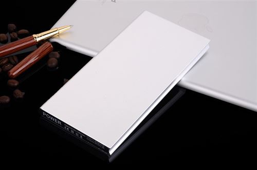 Batterie Externe Plate pour IPOD Touch 5 Smartphone Tablette Chargeur Universel Power Bank 6000mAh 2 Port USB (ARGENT)