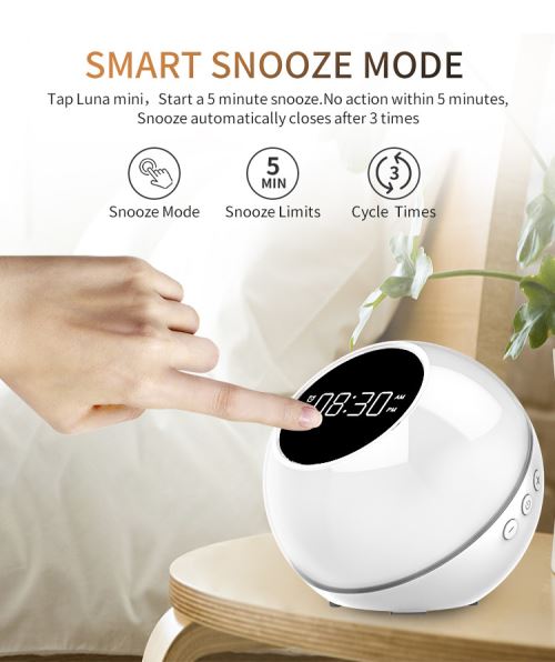 Réveil Enceinte Bluetooth Lampe de Chevet avec Machine à Bruit Blanc  Multifonctionnelle Bruit Blanc Bebe Haut