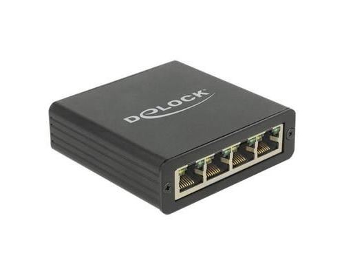 Hub DeLOCK 4 ports RJ-45 USB 3.0 Realtek RTL8153 métal noir 0,8 m - Image 2