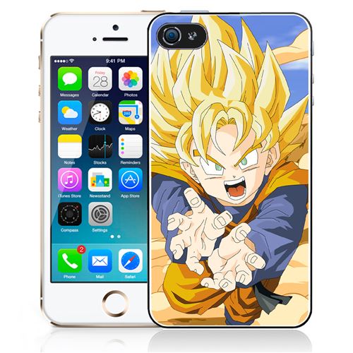 Coque pour iPhone 5C dragon ball son goten fury