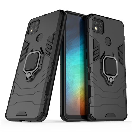 Coque Etui Pour Xiaomi Redmi 9C Antichoc Armor Avec Support Magnétique - Noir