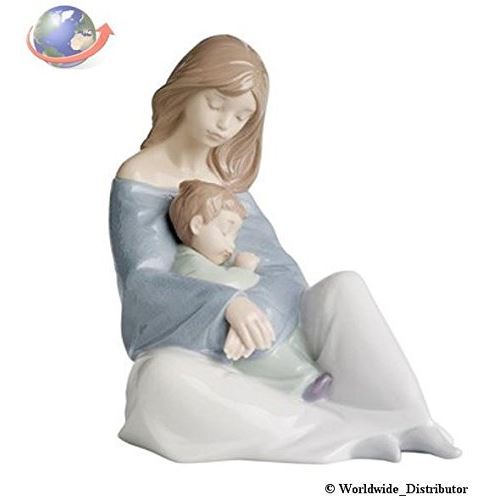 Figurine en porcelaine de collection Lladro Nao: le plus grand lien - 7 1/4 de hauteur - mère et enfant