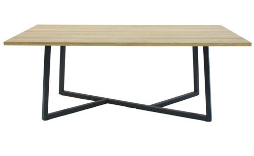 Table basse en bois MDF coloris naturel - 110 x 60 x 45 cm -PEGANE-