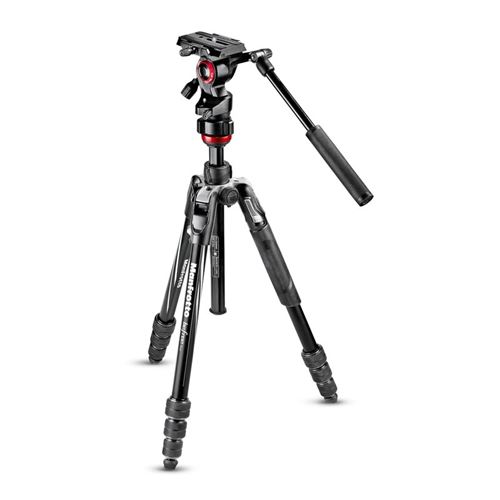 Manfrotto MVKBFRT-Live Kit Vidéo Befree Live Aluminium Noir, Verrouillage Rotatif