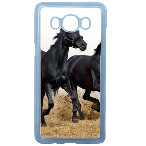 Coque Black Horses Compatible Samsung Galaxy J3 2016 Transparent