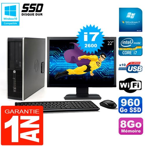 Acheter Pc hp compaq 8300 sff ecran 22' core i7-2600 ram 8go disque 960 go ssd wifi w7 État correct - 449,00 € Pc hp compaq 8300 sff ecran 22' core i7-2600 ram 8go disque 960 go ssd wifi w7 État correct - Hewlett-Packard reconditionné disponible sur Fnac