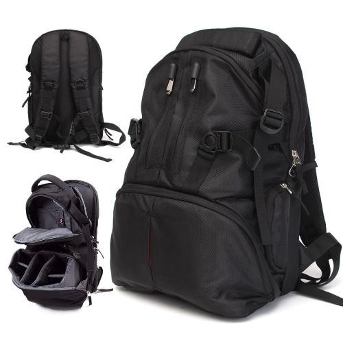 Nylon Étui Sac à Dos avec Compartiment pour Caméscope Caméra Appareil Photo DV