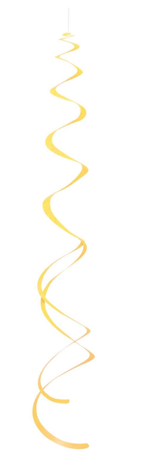 Haza Original tourbillons pendule jaune 60 cm 8 pièces