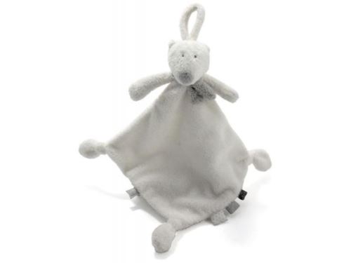 Dimpel - P'timo doudou bébé ours polaire attache-tétine - blanc