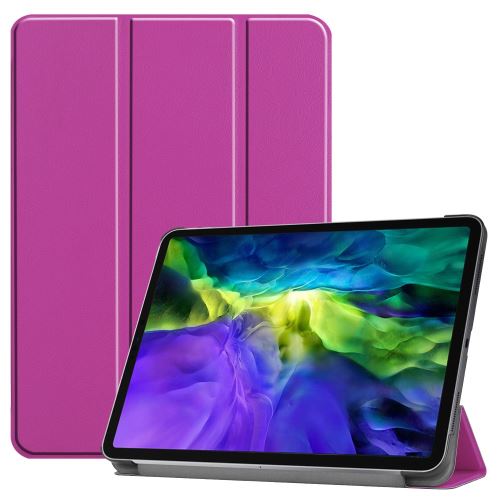 Etui en PU + TPU style simple avec support tri-pliure violet pour votre Apple iPad Pro 11 pouces (2020)