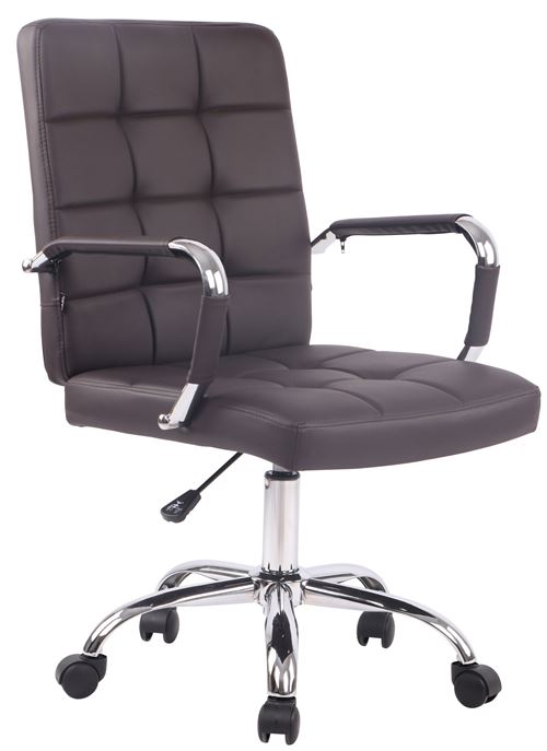 Chaise de bureau Deli Pro similicuir , Marron