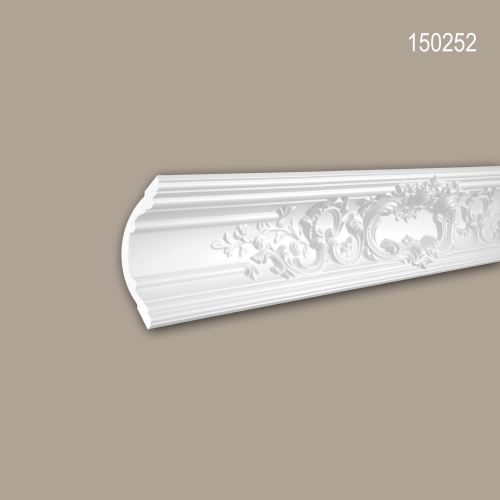 Corniche 150252 Profhome Moulure décorative style Rococo-Baroque blanc 2 m
