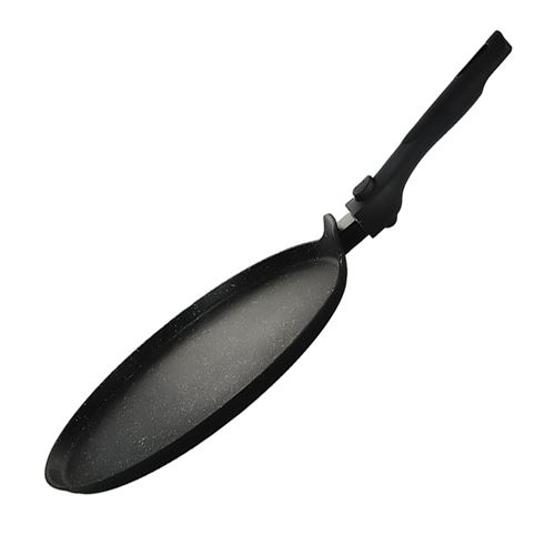Imperial Collection IM-CP30-DFM BLK: Poêle à crêpe de 30 cm avec poignée amovible