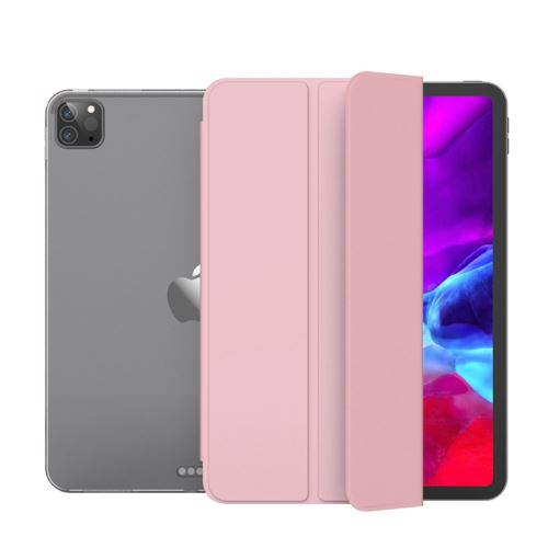 Etui en PU + TPU réveil / sommeil avec support tri-pliure or rose pour votre Apple iPad Pro 12.9 pouces (2020)