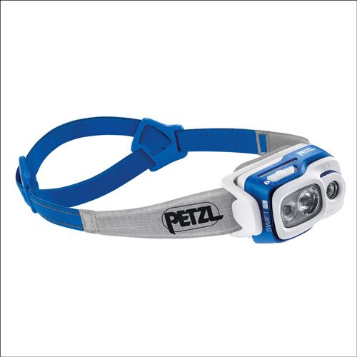 Petzl Swift RL Bleu E095BA02 - Lampe Frontale Intelligente Rechargeable 900 Lumens