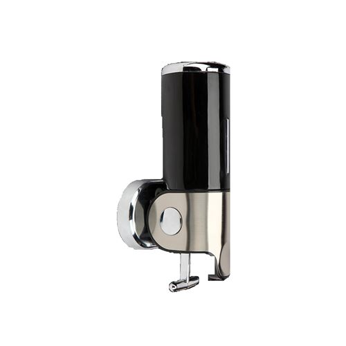 Distributeur de savon YONIS Distributeur Savon Liquide Acier Inoxydable Poussoir Double Réservoir 50CL Noir
