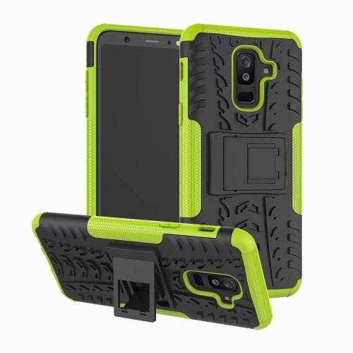 Coque Anti Choc Pour Samsung Galaxy A6 Plus Modèle Spider - Vert
