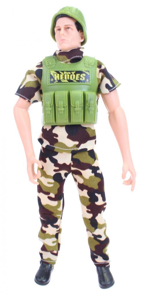 Toi-Toys set Armyde jeu soldat avec accessoires 8 pièces 27 cm
