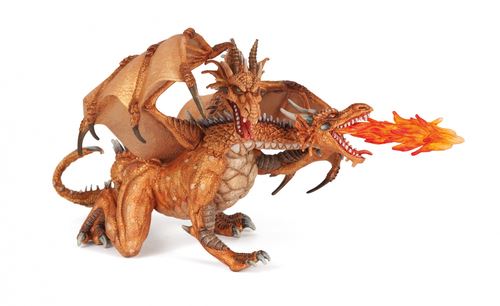 Dragon deux têtes Or