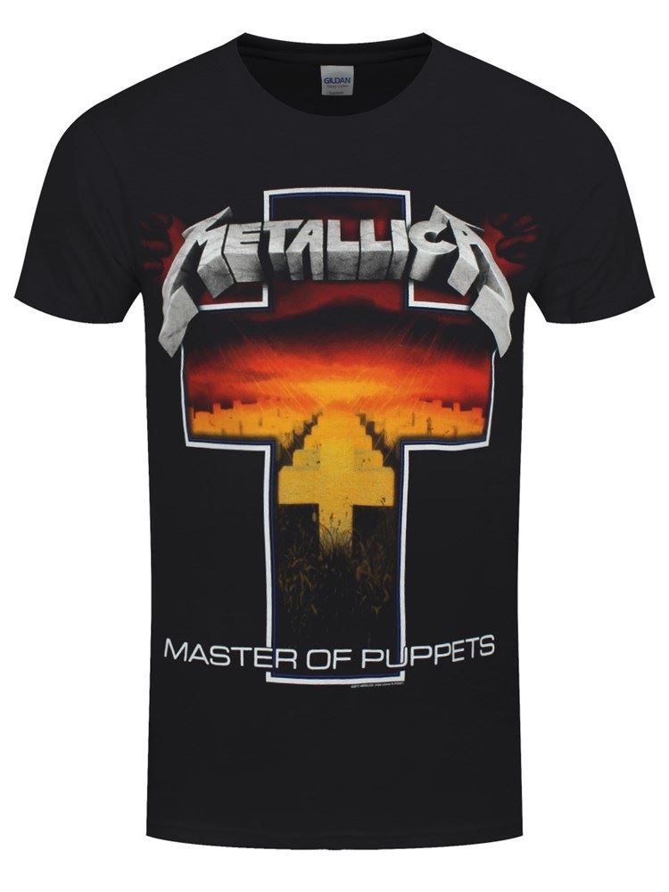 T-Shirt Homme Metallica - Master Of Puppets - 100% Coton - Logo Et Graphisme Avant/Arrière