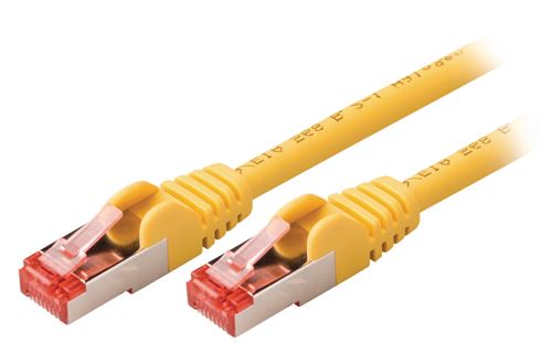 Valueline VLCP85221Y05 Câble réseau Cat6 S / ftp Rj45 (8/8) Mâle - Rj45 (8/8) Mâle 0,50 M Jaune