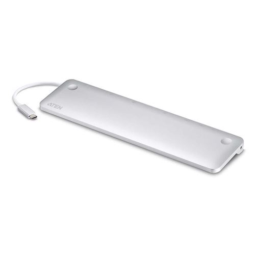 Station d'accueil Aten UH3234-AT Usb-c ™ 1x Displayport Femelle / 1x HDMI Type A Femelle / 1x Vga Femelle Gigabit Amarrage 11 Port Argent
