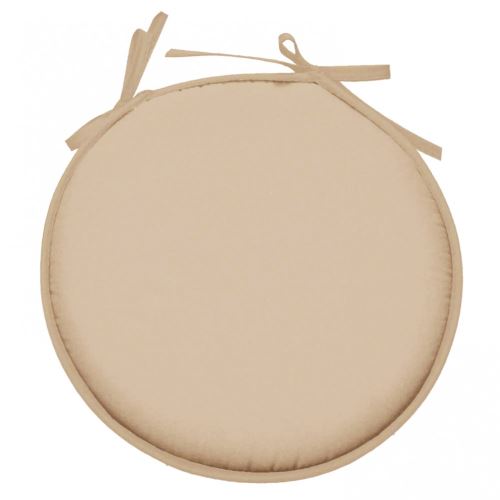 Galette de chaise ronde en polyester Ton Lin