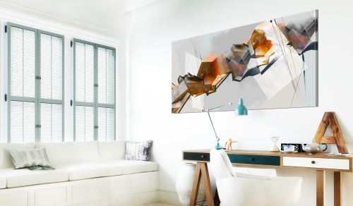 70x35 Tableau Modernes Abstraction Splendide Abstract Chain