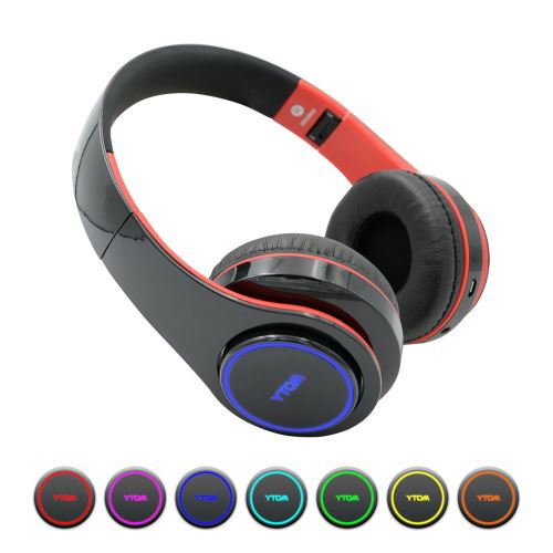 Auto-Switch 7 changement de couleur casque casque sans fil Bluetooth Carte Sport