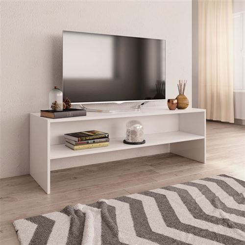 vidaXL Meuble TV Blanc 120 x 40 x 40 cm Aggloméré