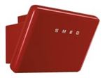 Smeg 50's Style KFAB75RD - Hotte - hotte décorative - largeur : 75 cm - profondeur : 61.6 cm - evacuation & recyclage - rouge