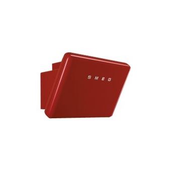 Smeg 50's Style KFAB75RD - Hotte - hotte décorative - largeur : 75 cm - profondeur : 61.6 cm - evacuation & recyclage - rouge
