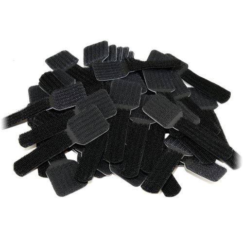 label the cable label the cable pro wall klettkabelhalter 50er set - schwarz noir