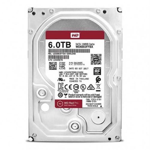 WD Red Pro WD121KFBX - Disque dur - 12 To - interne - 3.5 - SATA 6Gb/s -  7200 tours/min - mémoire tampon : 256 Mo - Disques durs internes - Achat &  prix