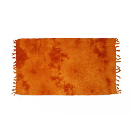 SOLEIL D OCRE Fouta de bain Tie and Dye - 100% coton - 80x150 cm - Orange